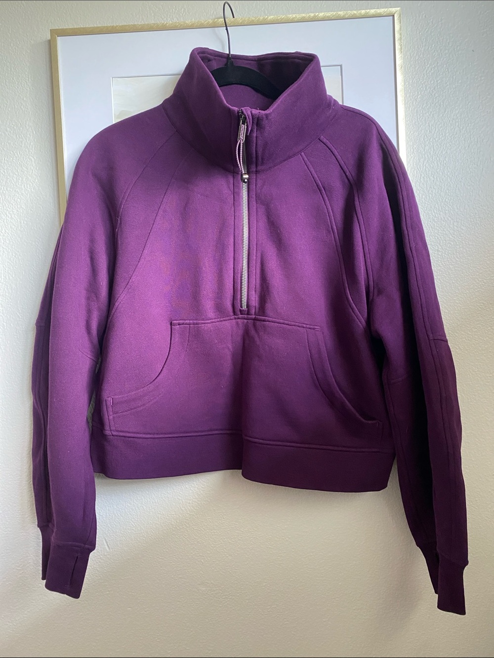 Lululemon Scuba Half-Zip Pullover Sweatshirt in Deep Plum, Sz M/L